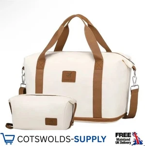 Women’s Travel Duffel Bag Large Weekend Holdall with Toiletry Bag British Style - Picture 1 of 7