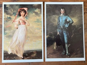 Vintage Huntington Art Collection Postcard Lot Of 2 “Pinkie” And “The Blue Boy” - Picture 1 of 5