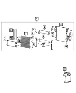 Genuine Mopar Battery Coolant Cooler 68314788AB - Picture 1 of 3