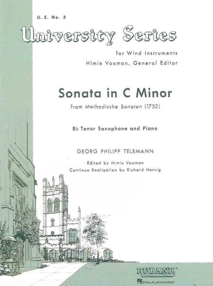 University Series Sonata in C Minor for Bb Tenor Saxophone & Piano (HL04471910) - Image 1 of 1