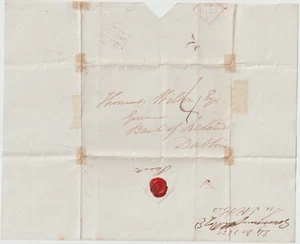 1839 24 DEZ LOMBARD ST M/X DATUMSMARKENVERPACKUNG IN UNIFORM VERSCHICKT 4d POST NACH DUBLIN - Bild 1 von 3