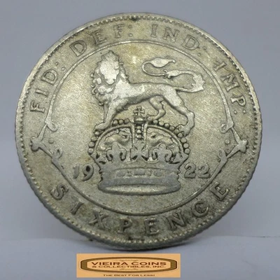 1922 Great Britain Silver Sixpence - #C50648NQ - Image 1 of 2
