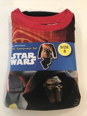 Star Wars Pajamas Sleepwear Set Boys 2 pc Size 8 Long Sleeve Flannel New - Image 1 of 3
