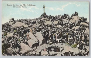Riverside CA California Easter Service on Mt Rubidoux Religious c1910 Postcard - Bild 1 von 2