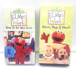 Lot Of 2: Elmo’s World VHS Video Babies Dogs & More Head To Toe With Elmo 2000 - Bild 1 von 3