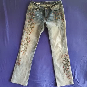 DRIFTWOOD Floral Embroidered Kelly Jeans size 27 - Picture 1 of 7