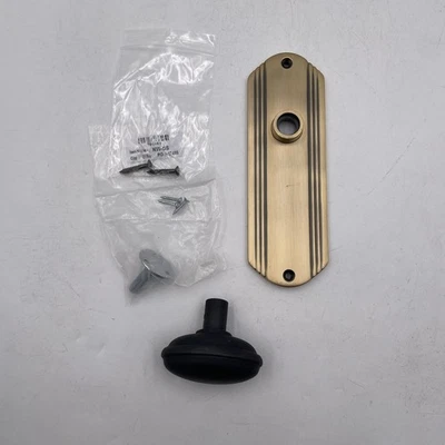 Nostalgic Warehouse Deco Plate Homestead Knob Single Dummy Antique Brass - READ - Image 1 of 4