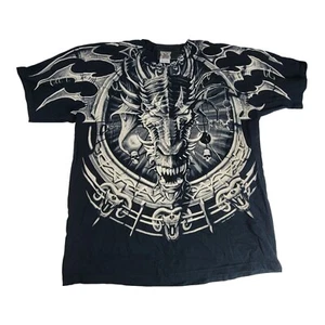 VTG  Liquid Blue Dragon Catcher T shirt  xl fantasy  2 sided 2001 - Picture 1 of 6