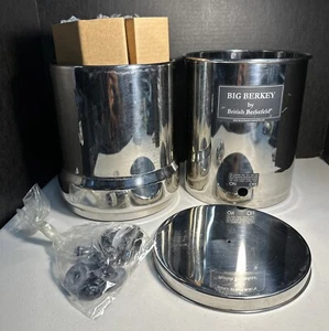British Berkefeld Big Berkey SS Water Filter System 2.25 Gal + 4 Ceramic Filters - Picture 1 of 9