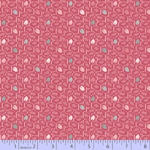 Fabric Cotton Marcus Soulful Shades Geo Leaf Pink sold by 1/2 metre - Picture 1 of 1