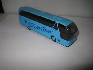 1/87 HO TRAIN SCALE RIETZE NEOPLAN STARLINER  COACH BLUE EX DISPLAY OLD STOCK 