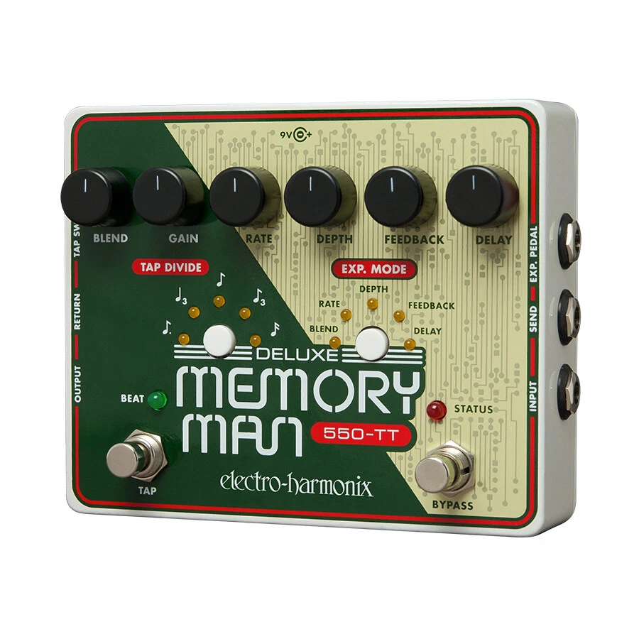 Electro Harmonix Deluxe Memory Man Tap Tempo 550-TT Analog Delay Pedal, New! - Image 1 of 1