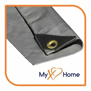 7 x 16 Silver Color 12 Mil Heavy Duty Tarp / Canopy - Picture 1 of 3
