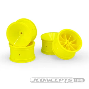 Team Associated RC10 B2/RC10B3 2.2 3/16 Axle Yellow Rear Dish Buggy Wheels 4pcs - Picture 1 of 1
