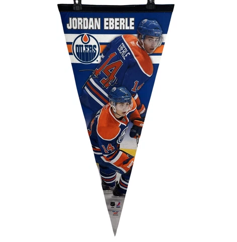 Jordan Eberle Edmonton Oilers NHL Roll Up Felt Pennant Large 40”x 17” Wincraft Cover