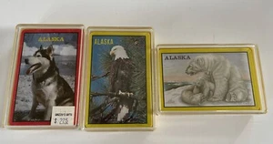 Alaska Souvenir Spielkarten 3 SEALED Decks Karten Husky, Eisbär, Adler - Bild 1 von 5