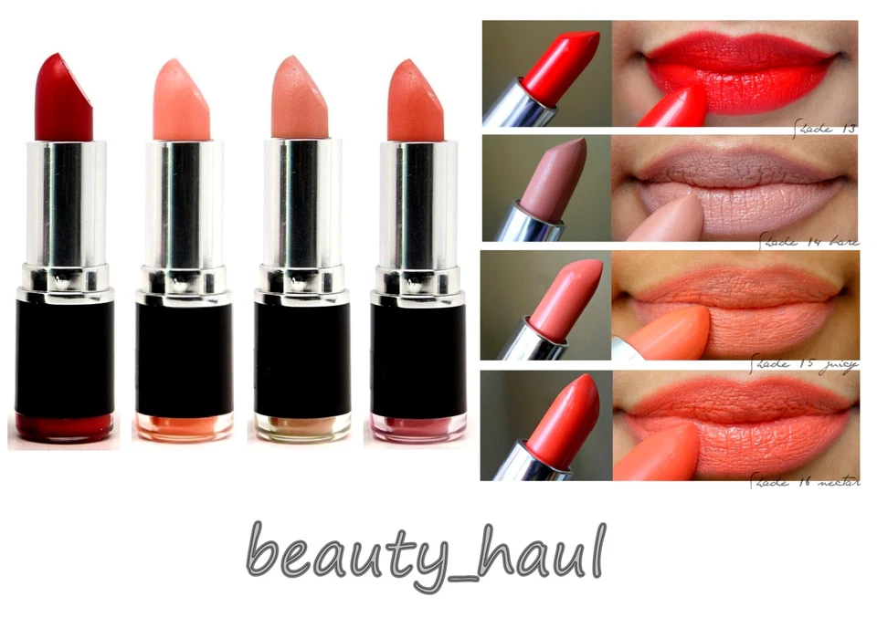 MUA LIPSTICK Red Pink Nude Peach Mauve Burgundy Purple MATTE CREAM SHIMMER - Image 1 of 1