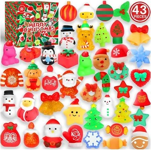 Christmas Party Favors 43 Pcs Mochi Squishy Toys Squishies for Kid Stress Relief - Picture 1 of 7