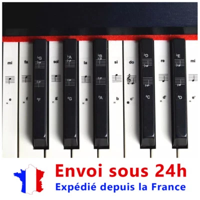 SANS MARQUE Lot de 88 autocollants pour touches de clavier de piano - Stickers éducatifs