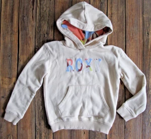 ROXY Girl Girl's Pullover Hoodie Size 7 Small Hooded Sweatshirt Cotton Blend - Picture 1 of 10