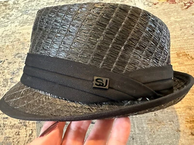 Sean John Fedora, color negro, talla única, 100 % papel Foto 1 de 4