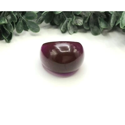 Anillo llamativo resina morada con tono plata talla 7,5 Foto 1 de 4