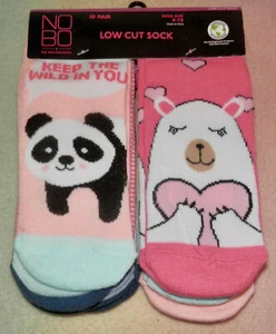 NO BOUNDARIES WOMEN'S 10 PAIR PACK LOW CUT SOCKS * SHOE SIZE 4-10 * NEW * PANDA - Picture 1 of 6