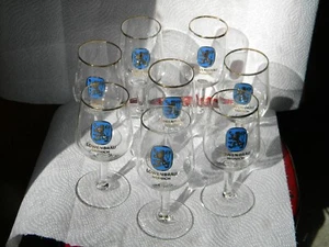 8 COPAS LOWENBRAU MUNICH COPAS DE VINO COPA DE CERVEZA CORDIAL VASO DE CERVEZA VASO DE ESCOPETA - Imagen 1 de 4
