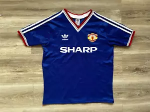 Manchester United Third football shirt 1986/1988 Jersey Retro Soccer size M/L - Picture 1 of 4