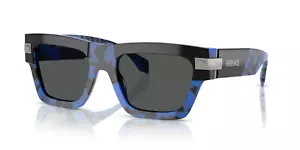 VERSACE SUNGLASSES VE4464 545887 HAVANA BLUE FRAME W/ DARK GREY LENS 55MM - Picture 1 of 5