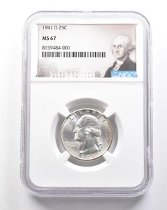 1941-D Washington Quarter MS67 NGC *7441 - Picture 1 of 3