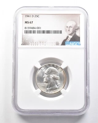 1941-D Washington Quarter MS67 NGC *7441 - Image 1 of 3