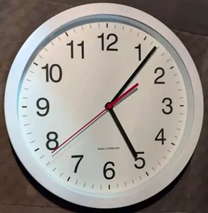 Habitat Radio Controlled Wall Clock - White - Picture 1 of 2