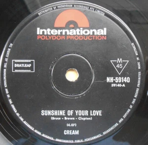 Cream ORIG OZ 45 Sunshine of your love VG+ '67 NH59140 Jack Bruce Eric Clapton - Picture 1 of 1