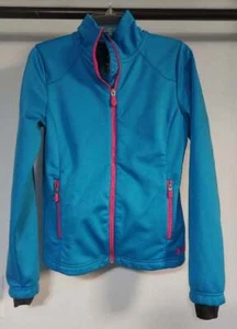 Girls Sz YMD 10/12 Under Armour UA Storm Ski Jacket Turquoise Blue Lightweight Z - Picture 1 of 4