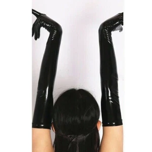 Effetto Bagnato Guanti Donna Cocktail Lattice Lunghi Uomo Sexy Cosplay Costumes - Foto 1 di 20
