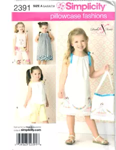 Simplicity 2391 Pattern Girls Pillowcase Fashions Dress Tops Pants 3-8 Uncut - Picture 1 of 4