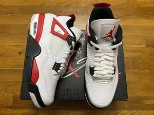 Size 10.5, 11.5, 12 - Jordan 4 Retro Red Cement Fire Red Men's - ✅SHIP TODAY - Picture 1 of 6