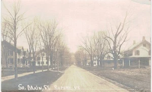 Rupert RPPC foto reale South Main Street 1910 VT - Foto 1 di 2
