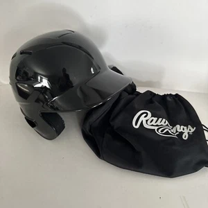 Rawlings Double Ear Baseball Helmet S100 w/Bag - Size 7 - Black - Picture 1 of 10