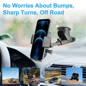 360° Mount Holder Car Windshield Holder Mobile Cell Phone GPS For Samsung iPhone - Picture 1 of 15