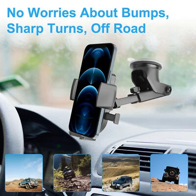 360° Mount Holder Car Windshield Holder Mobile Cell Phone GPS For Samsung iPhone - Image 1 of 4