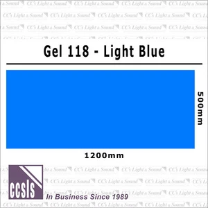 Clear Color 118 Filter Sheet - Light Blue - Picture 1 of 2