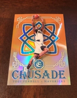 YOGI FERRELL 2016-17 PANINI EXCALIBUR #100 CRUSADE ORANGE PRIZM REFRACTOR /25 ! - Image 1 of 2
