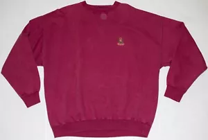 Vintage 1990s Chaps Ralph Lauren Embroidered Crest V-Stitch Crewneck Sweater XL - Picture 1 of 4