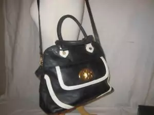 Emma Fox große schwarze Leder Cabrio Schulter-/Handtasche - Bild 1 von 9