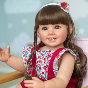 55CM Vinyl Silicone Body Reborn Toddler 22 inch Girl Doll Waterproof Realistic - Picture 1 of 7