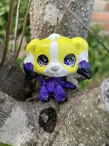 Littlest Pet Shop/LPS mehrfarbiger Hund entzückend OOAK individuell handbemalt - Bild 1 von 12