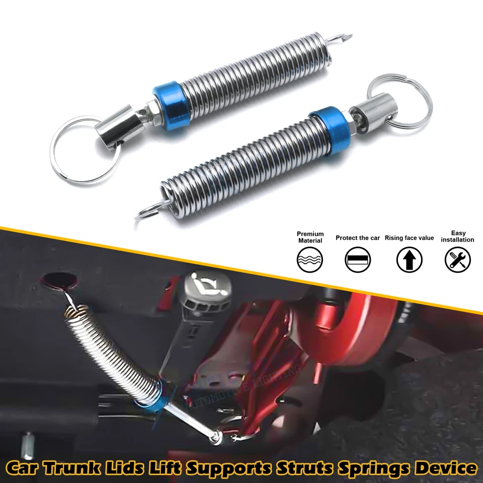 Car Boot Lid Spring Adjustable for Metal General Trunk Lifting Device Lifter 2x - Image 1 of 4