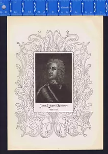 James Edward Ogelthorpe. Founder of the colony of Gergia- 1895 Portrait Print - Picture 1 of 1
